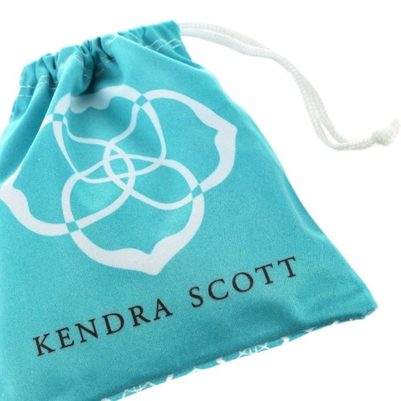 NWT [Kendra Scott] Kathryn Large Stud Geometric Earrings in White Banded Agate - Picture 10 of 10